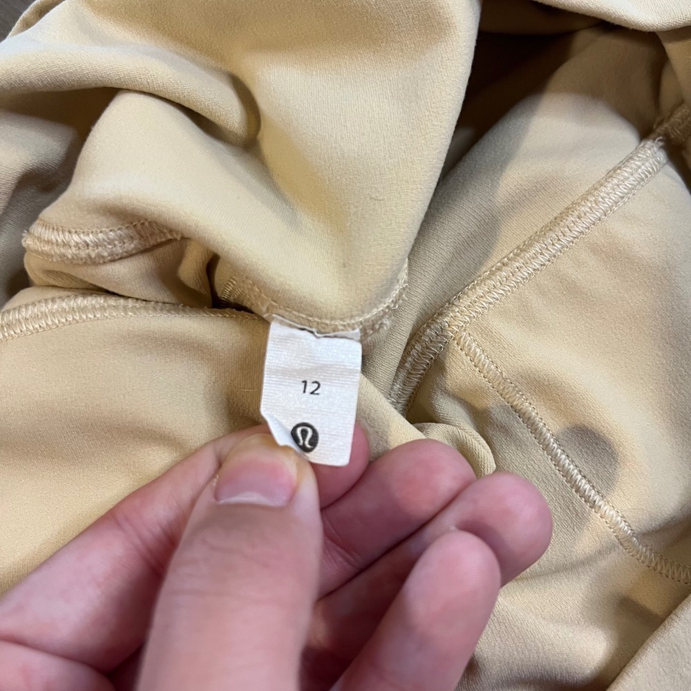 Lululemon Align High-Rise Pant‎ 25" Yellow Cream Beige Leggings Size 12 Bin H-3 - Picture 2 of 5